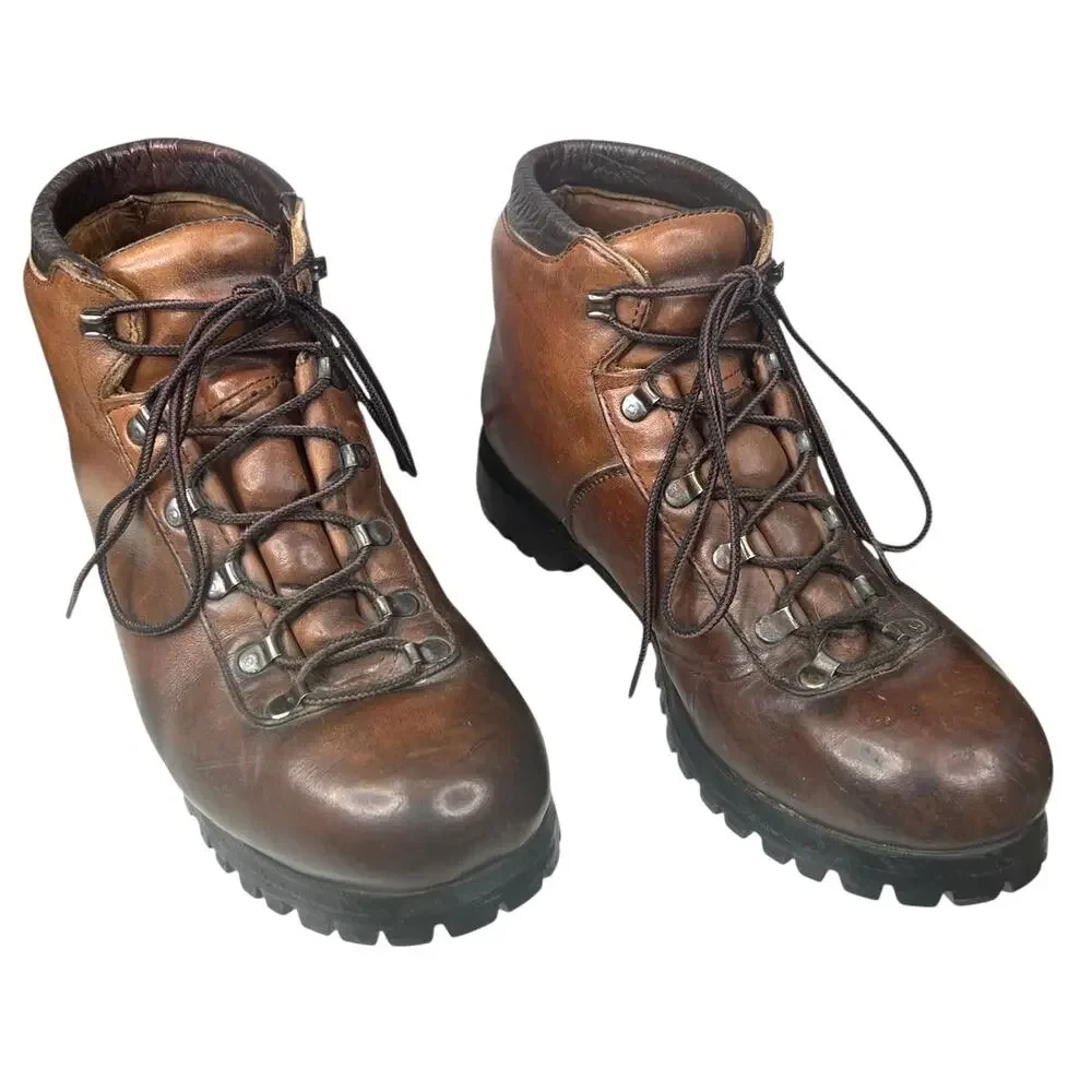 Vintage Dexter Men’s ROF Brown Leather Hiking Mountaineering Boots Size US 9 M